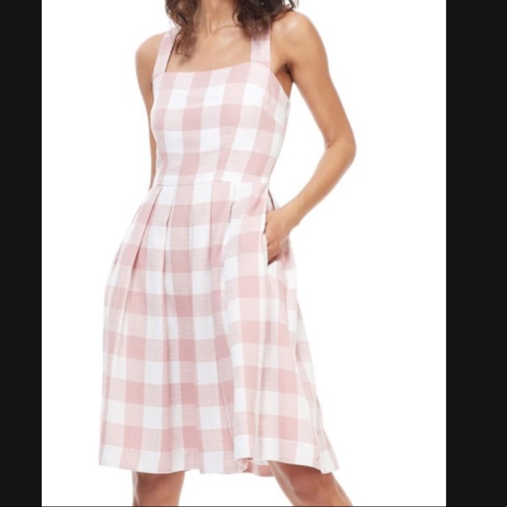 Gal Meets Glam Polly Gingham Dress Size 8
